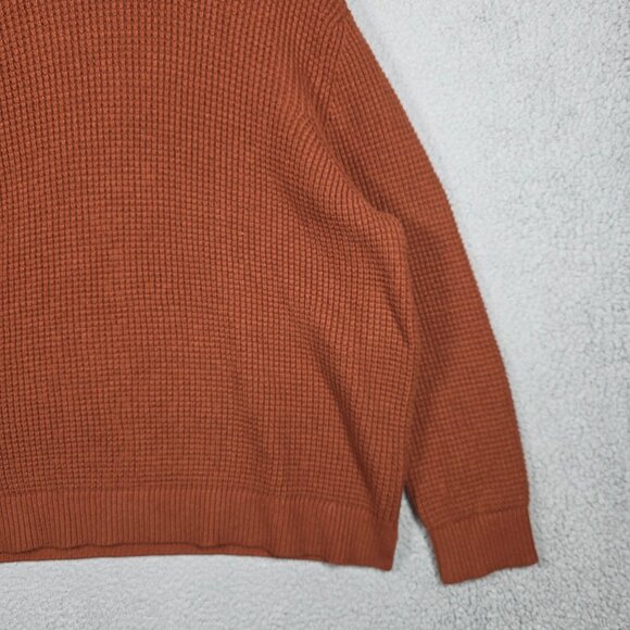Express Sweater Mens Size 2XL Brown Oversized Heavyweight Waffle Knit Hooded NWT - Picture 3 of 10